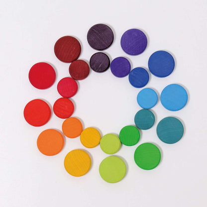 Grimms Wooden Rainbow Coins