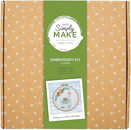 Simply Make Embroidery Kit Llama