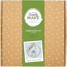 Simply Make Embroidery Kit Llama