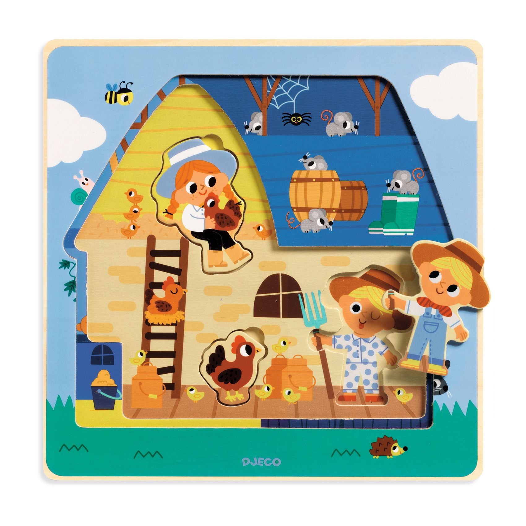 Djeco Chez Moo Wooden Puzzle