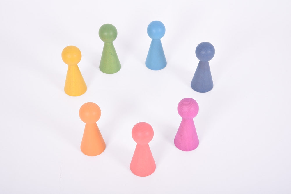 TickiT Rainbow Wooden Figures