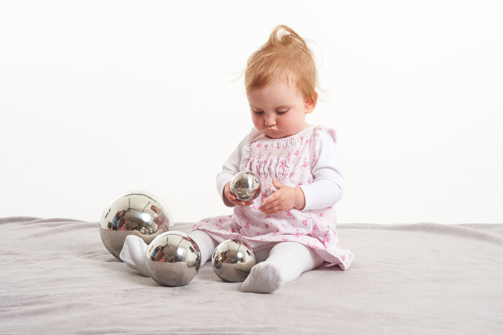 TickiT Sensory Reflective Ball Silver