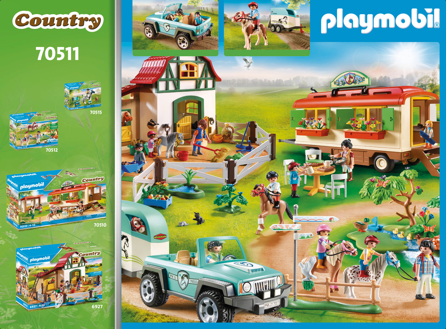 Playmobil 70511 Country Pony Farm Car with Pony Trailer