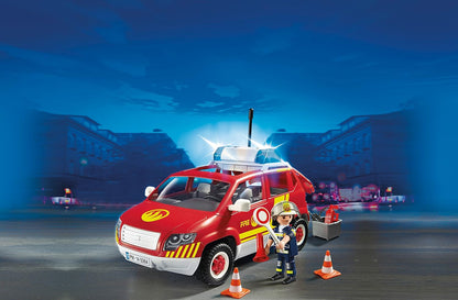 Playmobil Plus Fire Chiefs Car with Lights and Sound