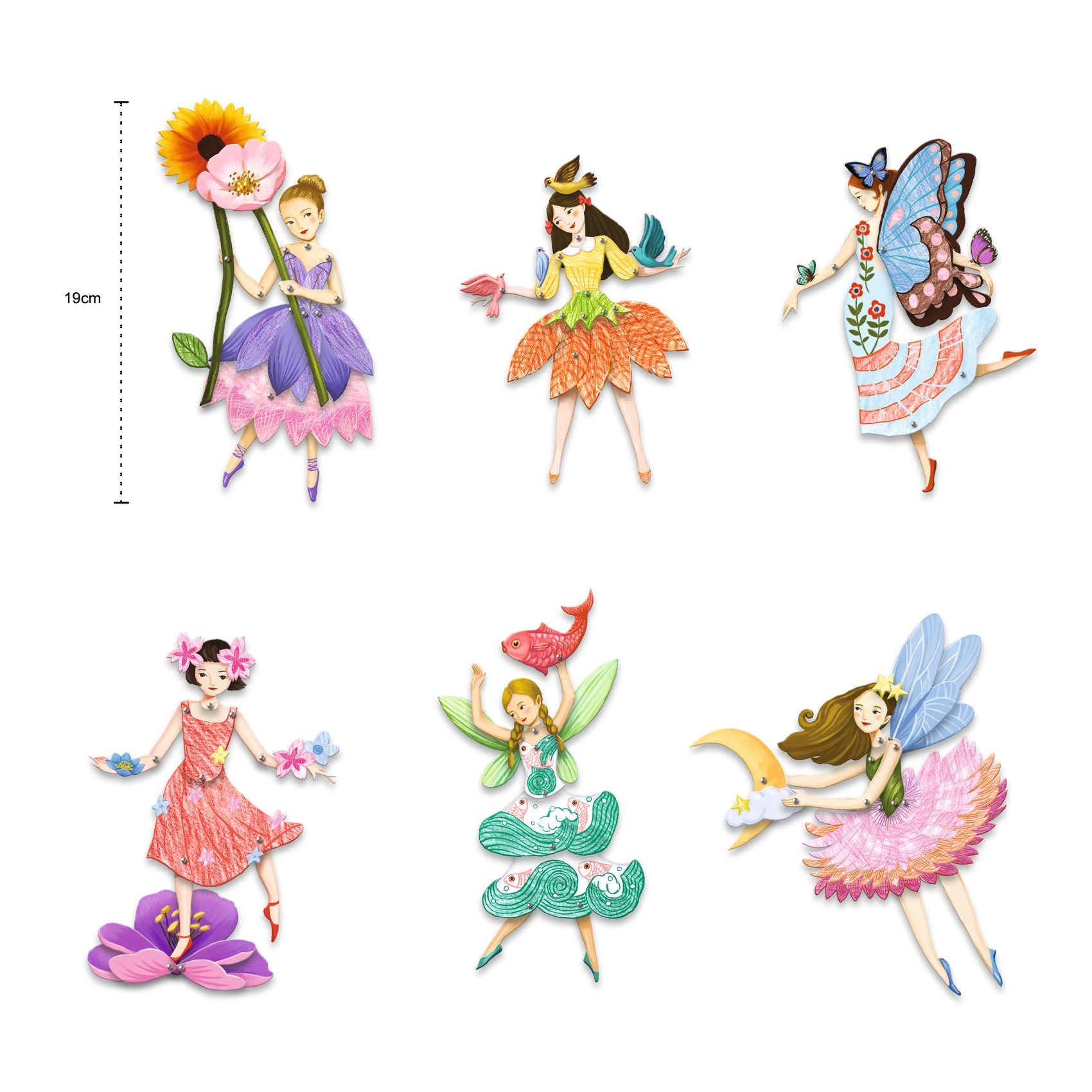 Djeco Jumping Jacks - Fairies Colouring Surprises