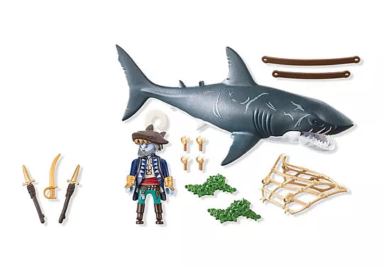 Playmobil 71793 Pirates Giant Shark with Pirate