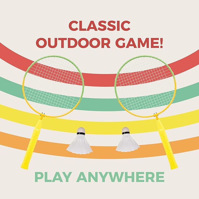 Mookie Activo Mini Badminton Set In Mesh Zipper Bag
