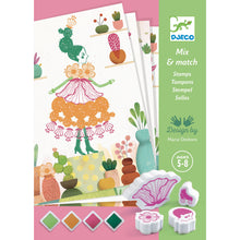 Djeco Mix & Match Stamps Flower Girls
