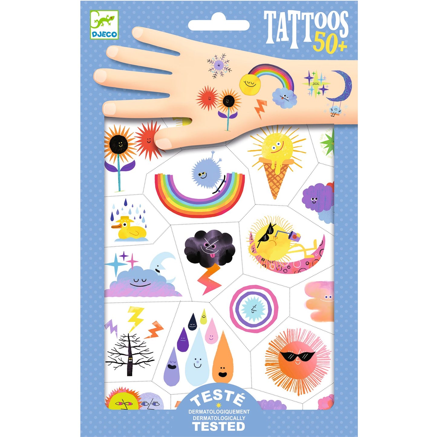 Djeco Weather Emojis Temporary Tattoos