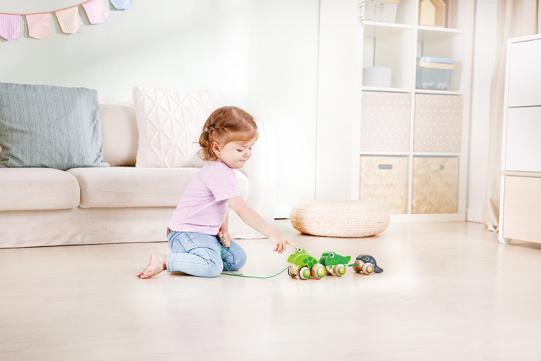 Hape Pull-Along Frog Family