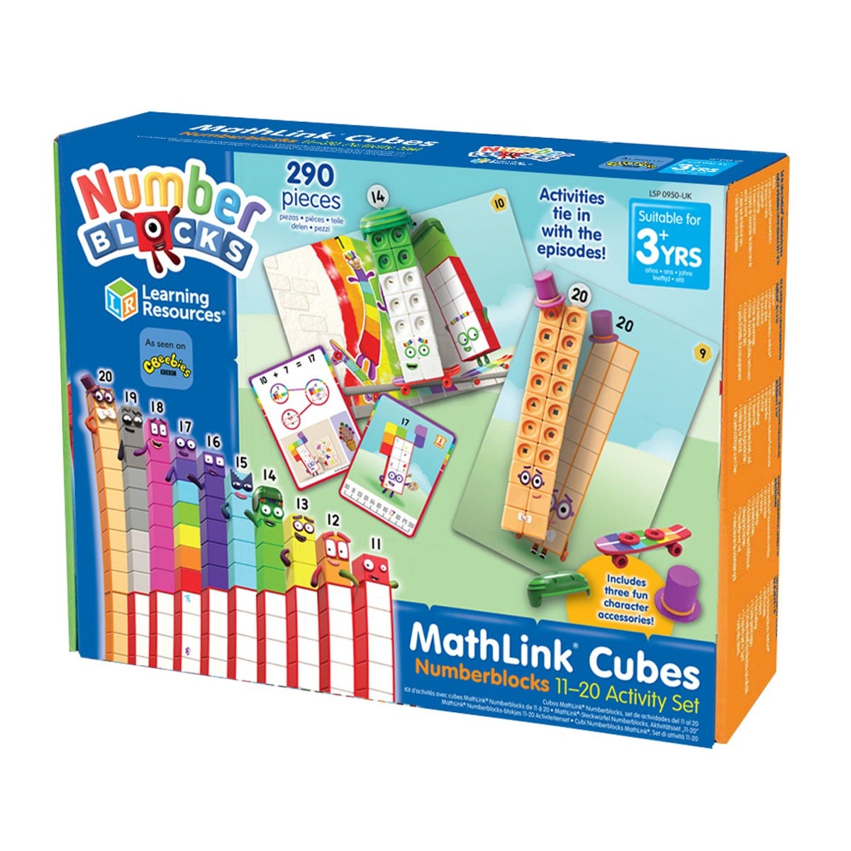 Learning Resources Mathlink® Cubes Numberblocks 11-20 Activity Set