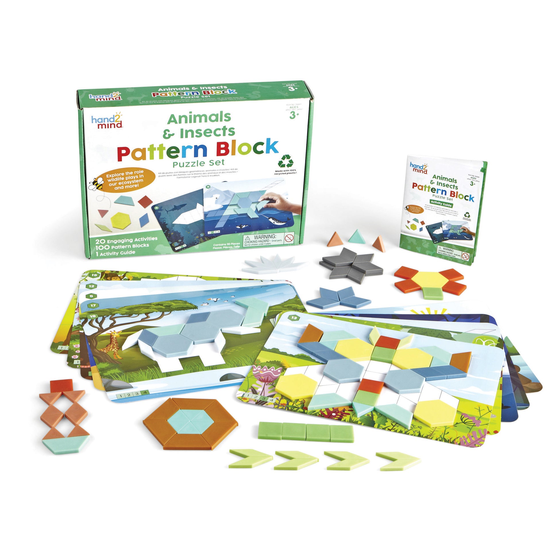 Learning Resources Animals & Insects Pattern Block Puzzle Set