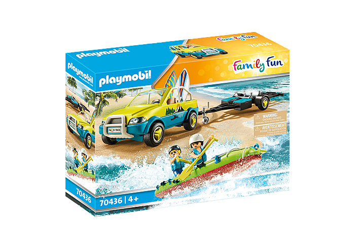 Playmobil 70436 Family Fun Beach Hotel Beach Car with Canoe