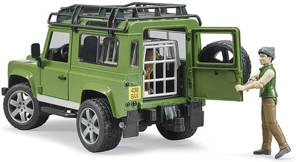 Bruder Land Rover Defender Station Wagon W/ Forester & Dog