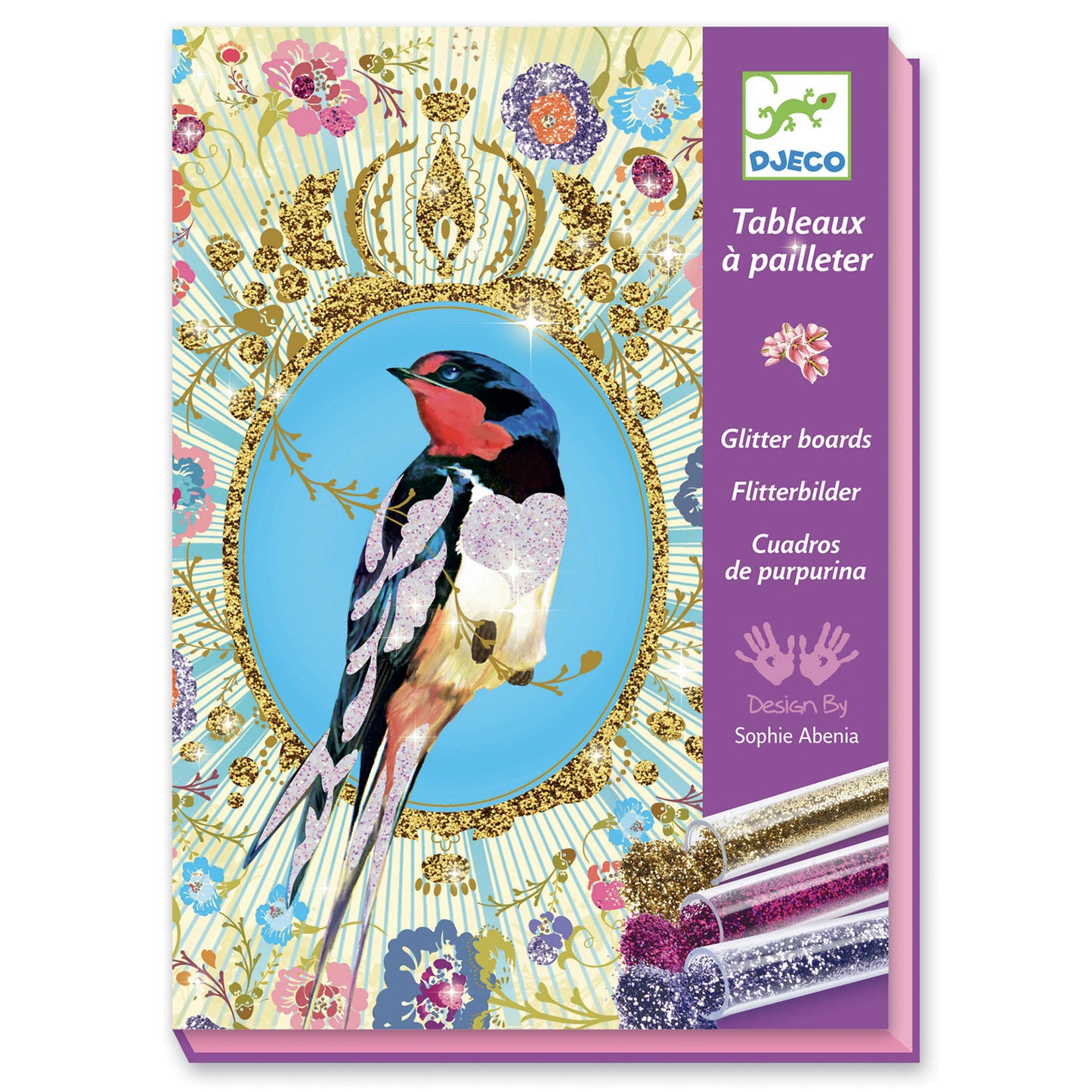 Djeco Glitter Boards Glitter Birds