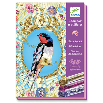 Djeco Glitter Boards Glitter Birds