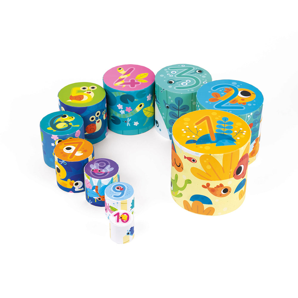 Janod Pond Life Round Stacking Pyramid