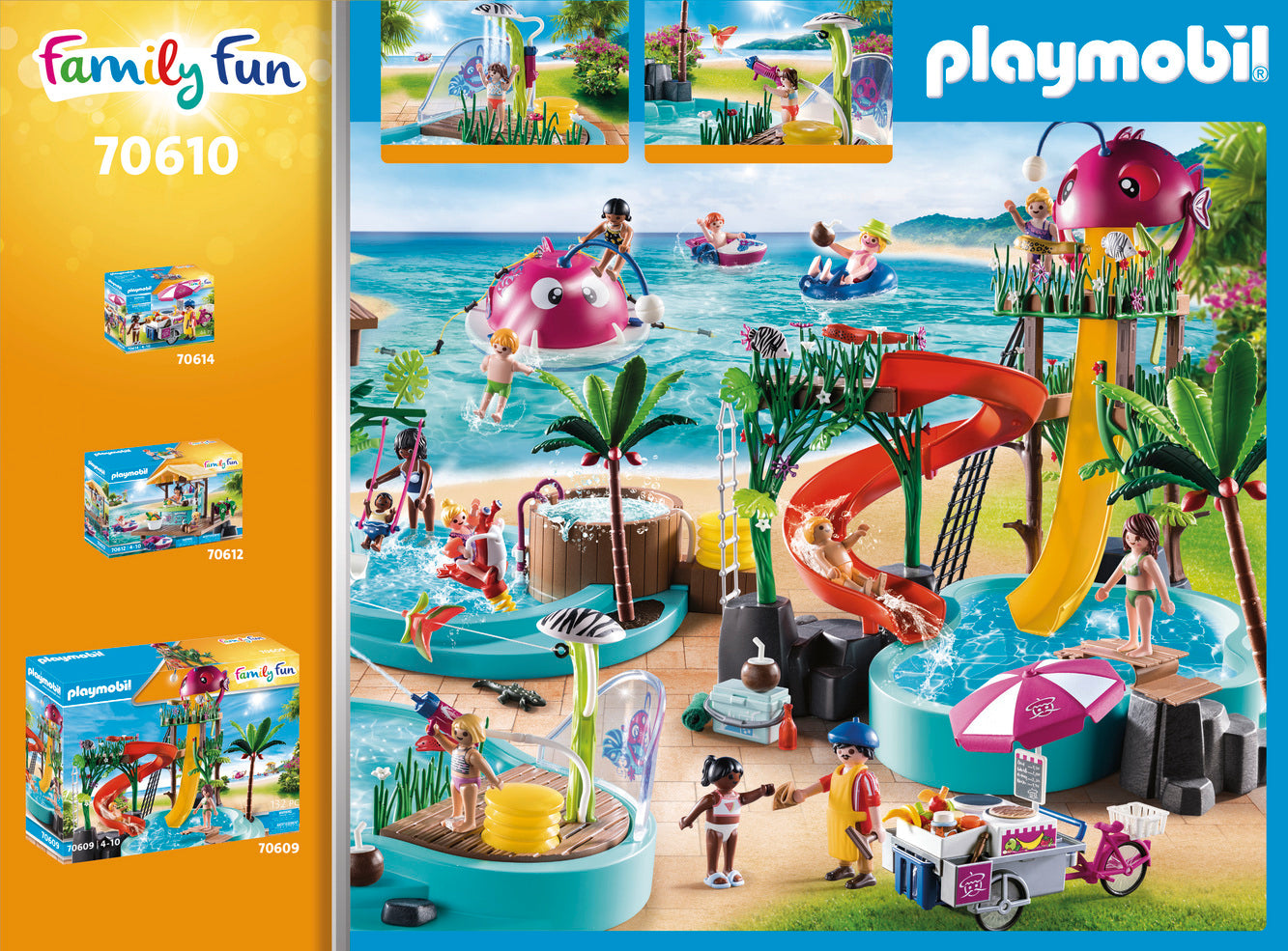 Playmobil 70610 Family Fun Aqua Park Small Pool with Water Sprayer