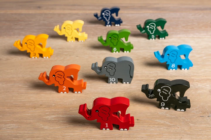 Alphabet Jigsaws Number Elephant Row (D)