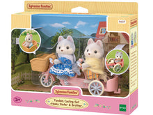 Sylvanian Families Tandem Cycling Set -Husky Sister & Brother-