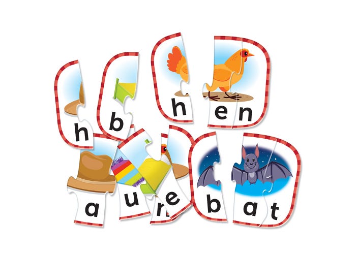 Learning Resources 3-Letter Word Puzzle Cards