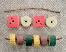 Yellow Door Sensory Play Stones – Threading Kebabs
