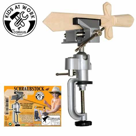 Kids At Work Bench Vice Rotating With Clamp