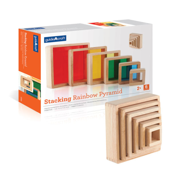 guidecraft Stacking Rainbow Pyramid