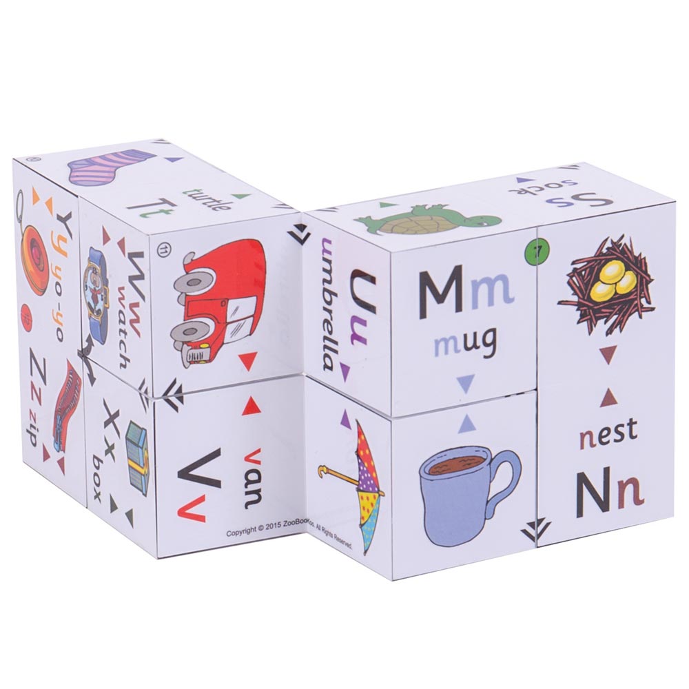 ZooBooKoo Alphabet Cube Book - First Phonics & Colour Matching