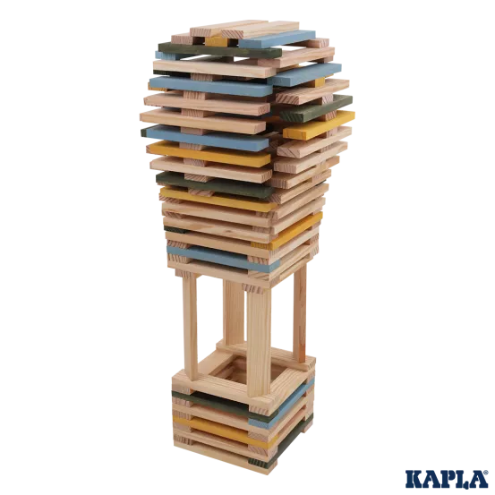 Kapla Box 120 Light Blue, Yellow and Geen