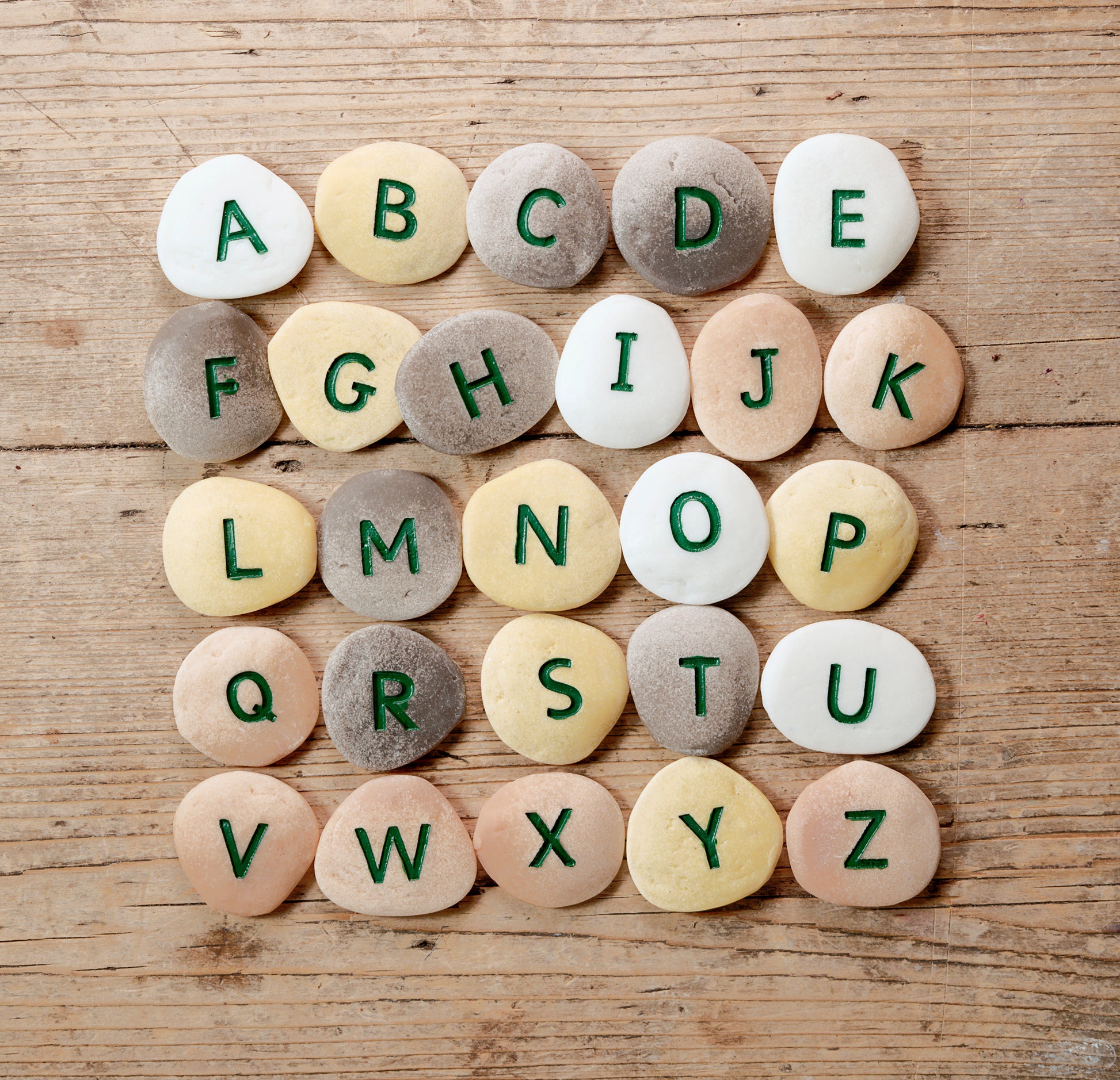 Yellow Door Alphabet Pebbles - Uppercase
