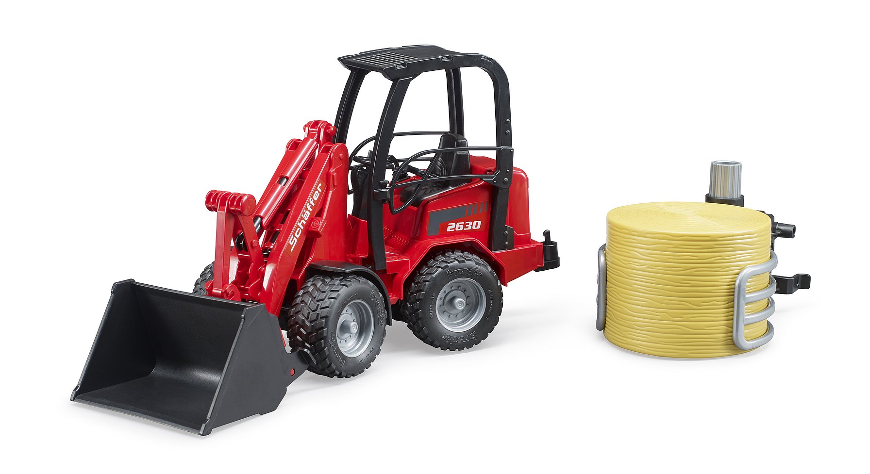 Bruder Schaffer Compact Loader 2034 W/Bale Gripper