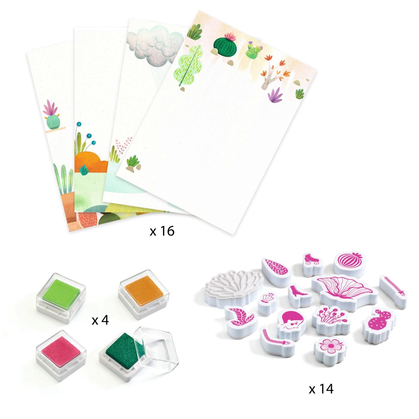 Djeco Mix & Match Stamps Flower Girls