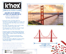 K'nex Architecture Golden Gate Bridge