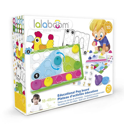Lalaboom Peg Board With 20 Pcs Beads
