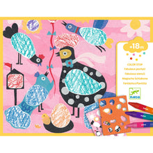 Djeco Fabulous Stencils Birdie & Co Colouring