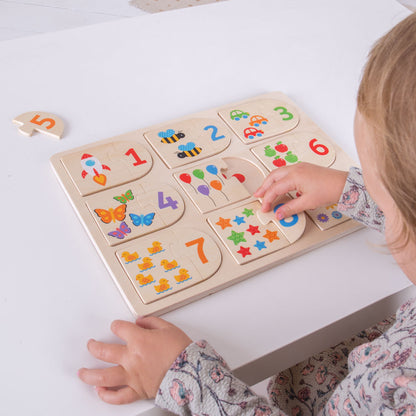 BigJigs Picture and Number Matching Puzzle