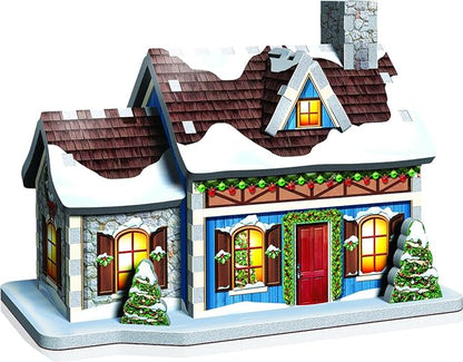 WREBBIT 3D Christmas Village Theme 3D Jigsaw Puzzle