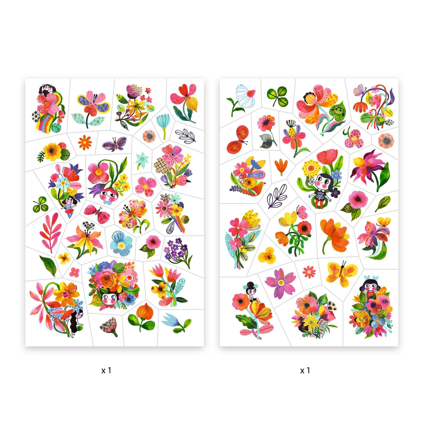 Djeco Aqua Flor Temporary Tattoos