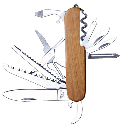 Kids At Work Pocket Knife Wood Handle Nature 03