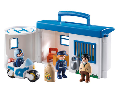 Playmobil 1.2.3 9382 Take Along Police Station