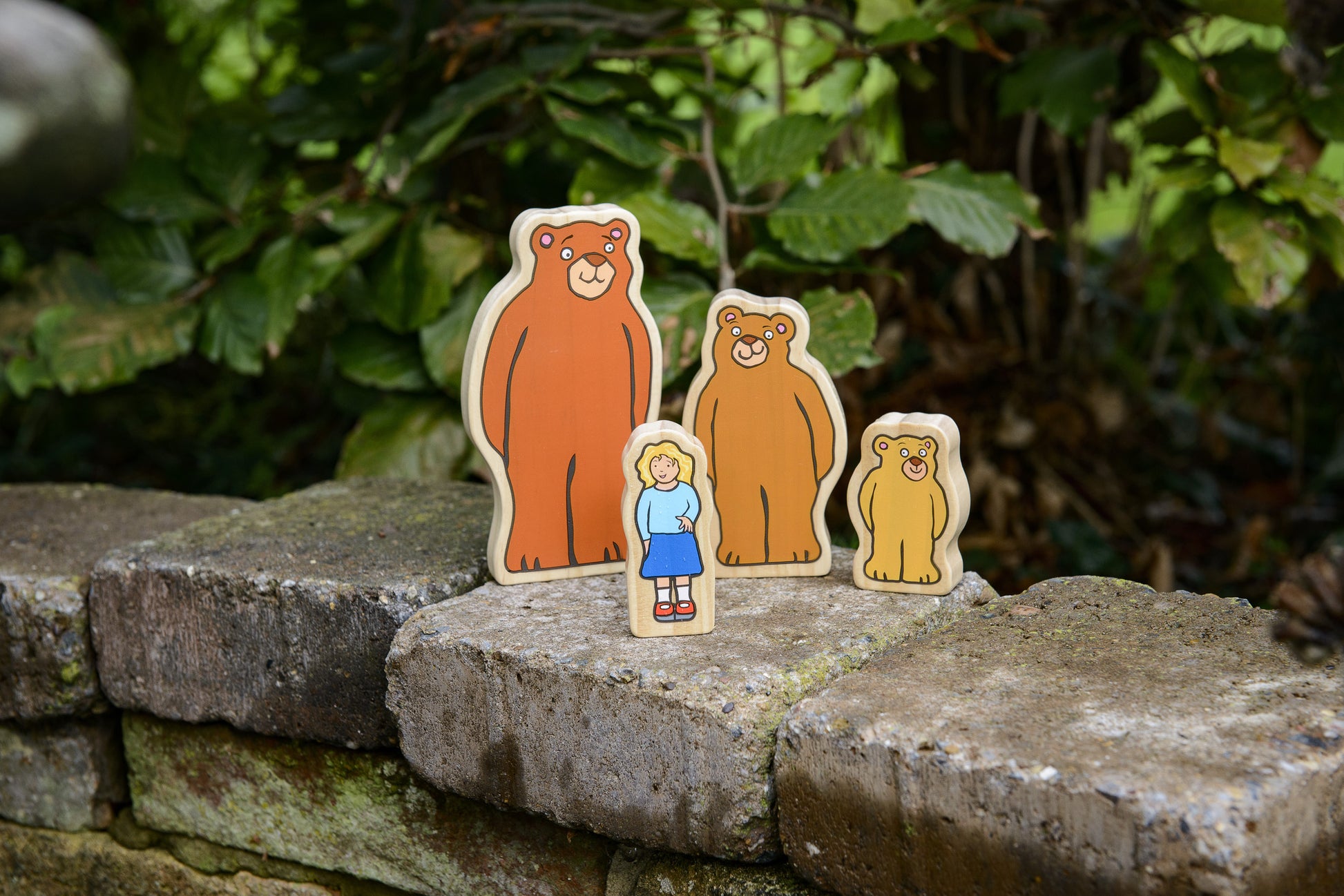 Yellow Door Goldilocks and the Three Bears Wooden Characters