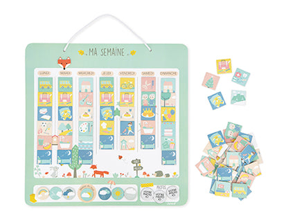 Janod My Magnetic Weekly Planner - French Version