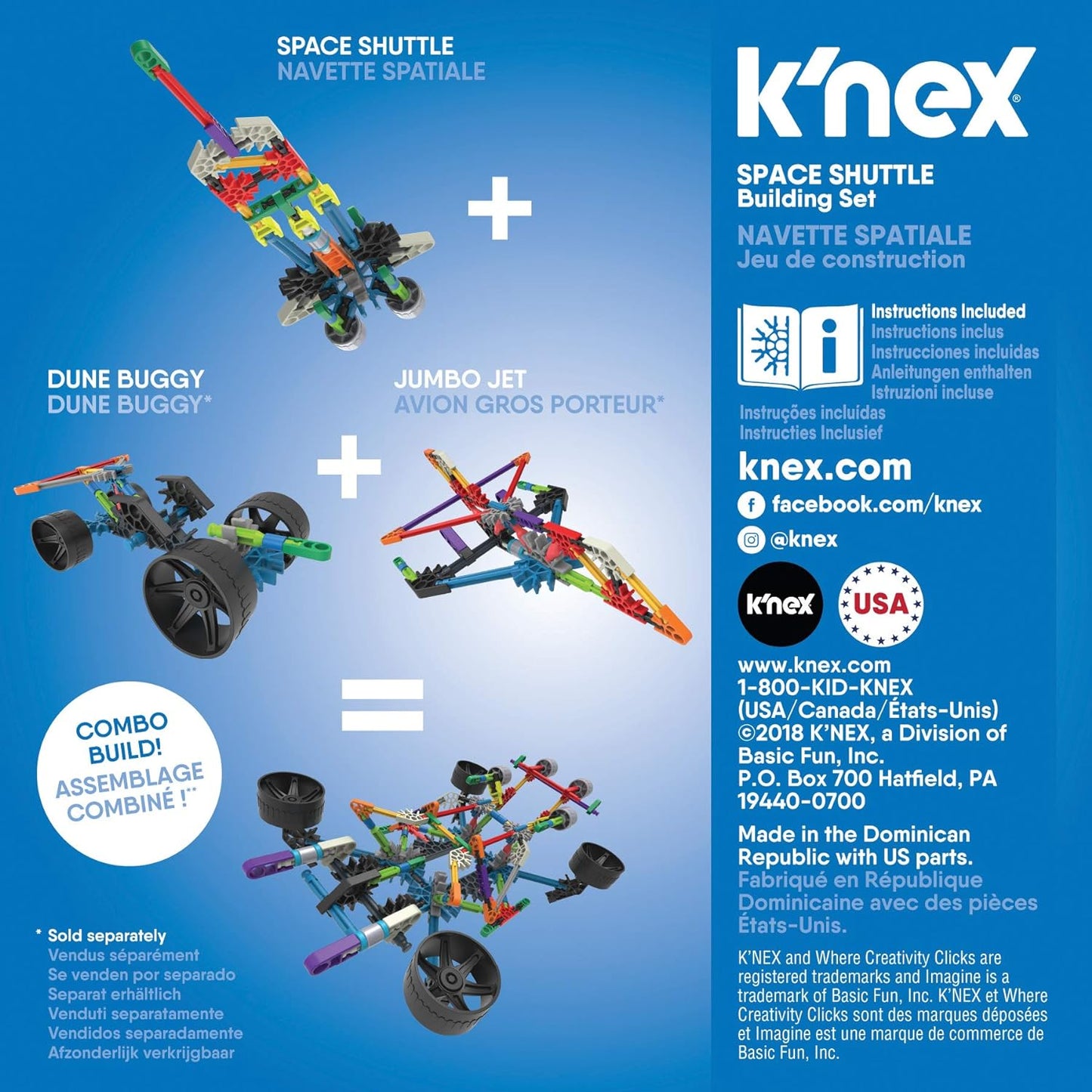 K'nex Classics - Intro Vehicle - 1 Model Space Shuttle Building Set