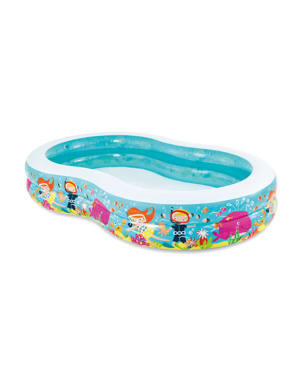 Intex 103" X 63" X 18" Inflatable 2 Ring Pool Beach Design