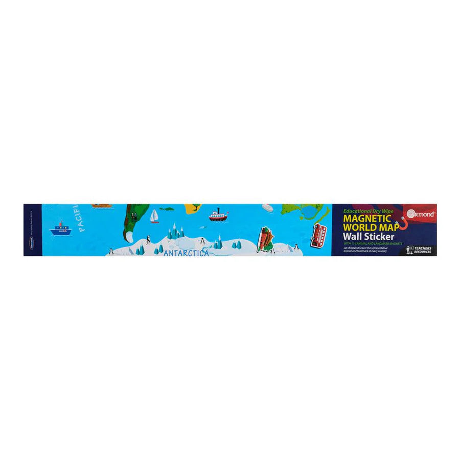 Ormond Magnetic World Map Wall Sticker