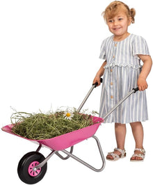 Rolly Metal Wheelbarrow - Pink
