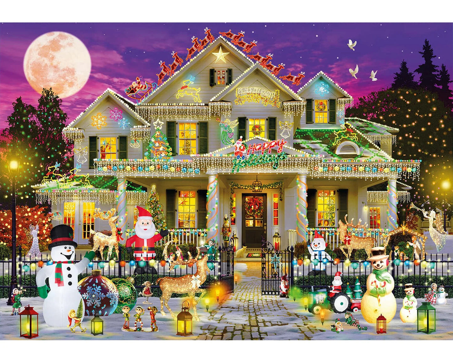 Wentworth Wooden Puzzles Happy Holidays Home - Maxi 250 Pieces