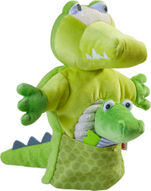 Haba Puppet Crocodile With Hatchling