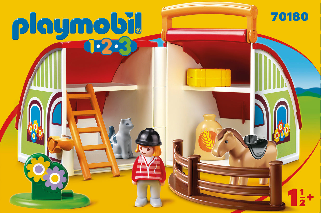 Playmobil 1.2.3 70180 My Take Along Farm